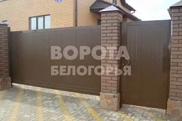 Откатные ворота Дорхан(doorhan) с калиткой