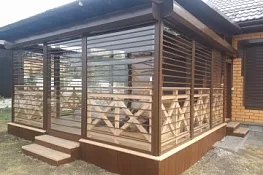 Прозрачные рольставни в беседку  Прозрачные рольставни в беседку